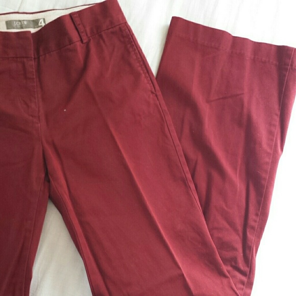 J. Crew Pants - Red Flared J. CREW Chinos Dress Pants